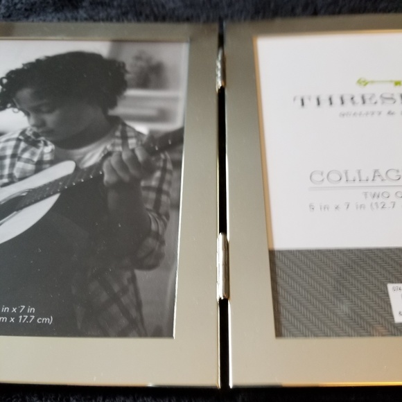 Silver Metal Double Picture Frames Shiny 5x7 New - Picture 3 of 8